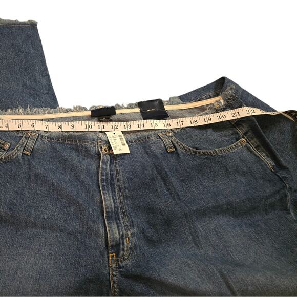 Venezia Raw Hem Cropped Wide Leg Jeans Plus Size 24 New! - Picture 5 of 8